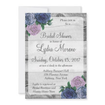 Rustikale Rose Brautdusche Einladung