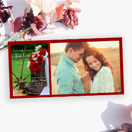 Rustikale Rose Cowboy Boots Hochzeit retten das Da Save The Date