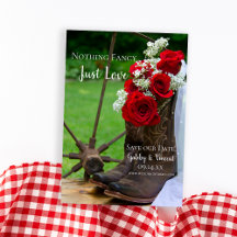 Rustikale Rose Cowboy Boots Western Hochzeit