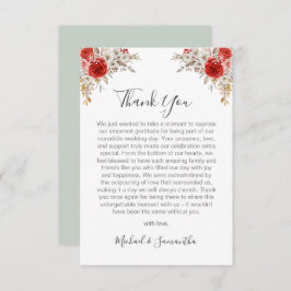 Rustikale Rose Dankeskarte