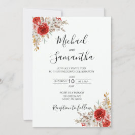 Rustikale Rose Einladung