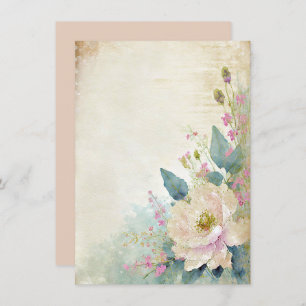 Rustikale Rose Einladung