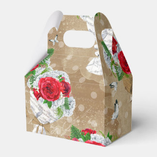 Rustikale Rose Geschenkboxen mit Herz Geschenkschachtel