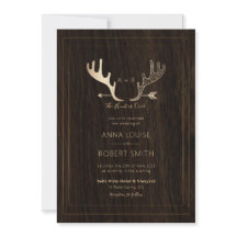 Rustikale Rose Gold Antlers Arrow Hochzeit
