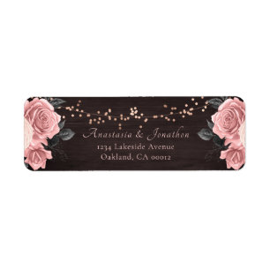 Rustikale Rose Gold Floral String Lights Hochzeit