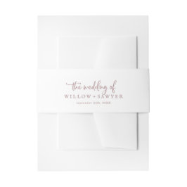 Rustikale Rose Gold Script die Hochzeit von Einladungsbanderole