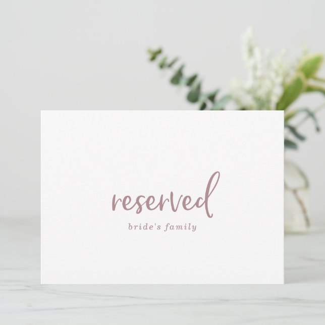Rustikale Rose Gold Script vorbehalten Signierung (Stehend Vorderseite)