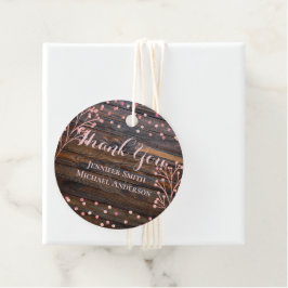 Rustikale ROSE GOLD Wedding Pink Wood Budget Geschenkanhänger