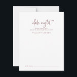 Rustikale Rose Goldenes Drehbuch Hinweiskarte<br><div class="desc">Diese rustikalen Rose Gold Drehbuch Tag-Idee-Karten sind die perfekte Aktivität für ein Land Hochzeit Empfang oder Brautparty. Das schlichte und moderne Rose-Gold-Rosa-Weiß-Design besticht durch eine einzigartige handgeschriebene Kalligraphie, die in einem zeitgenössischen minimalistischen Boho-Stil gehalten ist. Anpassbar in jeder Farbe. Behalt das Design minimal und simpel, wie es ist, oder personalisiere...</div>