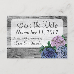 Rustikale Rose mit Hochzeiten retten das Datum Save The Date