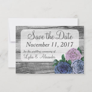 Rustikale Rose mit Hochzeiten retten das Datum Save The Date