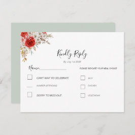 Rustikale Rose RSVP Karte