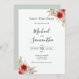 Rustikale Rose Save The Date