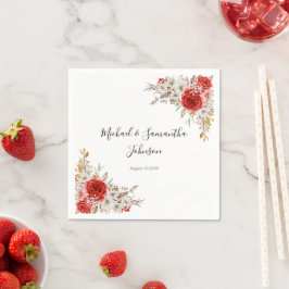 Rustikale Rose Serviette