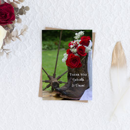 Rustikale Rose und Cowboy Boots Hochzeit Danke