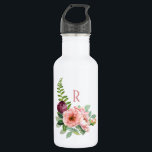 Rustikale Rose und Heckflügel mit Monogramm Edelstahlflasche<br><div class="desc">Hübsch und feminin tragen Sie diese Öko-freundliche Wasserflasche stilvoll mit rustikal inspiriert Rose und fernen Sie eine Blumenstruktur personalisiert mit Ihrem gewünschten Monogramm. Es ist ein Wundergeschenk für Freunde,  Familienmitglieder,  Mitarbeiter und mehr.</div>