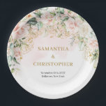 Rustikale Rosen Eukalyptus und Goldhochzeit Pappteller<br><div class="desc">Die rustikalen Rosen, Eukalyptus und die Teller aus dem Rosa-Rosen-Rosen-Gold-Hochzeitsbuch strahlen Eleganz und Charme aus und eignen sich somit hervorragend für eine romantische Hochzeitsfeier. Diese Teller bieten eine wunderschöne Kombination aus rosa Rosen, erfrischenden Eukalyptus-Blätter und eleganten Goldakzenten und sorgen für eine Touch Luxus. Diese Teller, die mit hochwertigen Materialien gefertigt...</div>