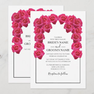 Rustikale Rosen Hochzeitseinladungen Einladung