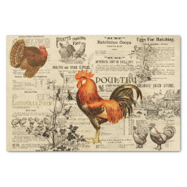 Rustikale Roster Gartenbauanzeigen Ephemera Kraft Seidenpapier