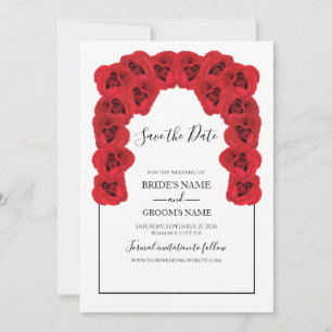 Rustikale Rote Rosen, die das Datum sichern Save The Date