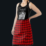 rustikale rote schwarze karierte Monogrammbezeichn Schürze<br><div class="desc">Rustikal rotes schwarzes Büffel karierte Monogramm Name Küche Schürze. Sie können Ihren eigenen Namen und Text zu personalisieren hinzufügen.</div>