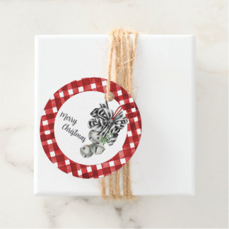 Rustikale Rotkarierte Noël-Anhänger Geschenkanhänger