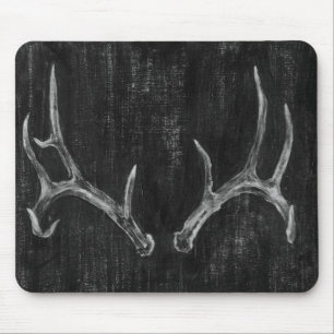 Rustikale Rotwild-Tierkopf auf Tafel Mousepad
