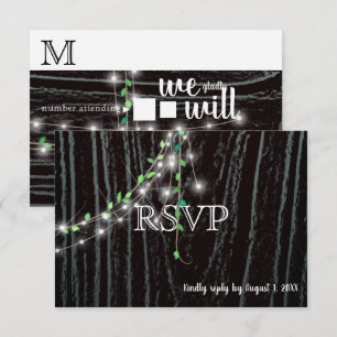 Rustikale RSVP-Karte Einladung