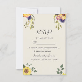 Rustikale RSVP-Karte für Blumenzwiebeln RSVP Karte