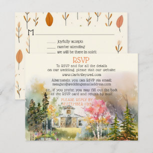 Rustikale RSVP-Karte für die RSVP-Hochzeit im weiß Mitteilungskarte