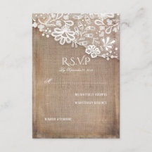 Rustikale RSVP-Karte