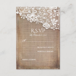 Rustikale RSVP-Karte RSVP Karte