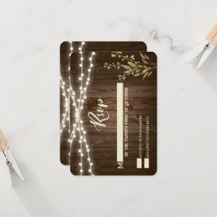 Rustikale RSVP-Karten Einladung