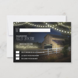 Rustikale RSVP-Karten für die Hochzeit von Stallun RSVP Karte