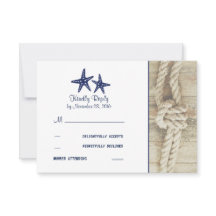 Rustikale RSVP-Karten für Hochzeiten am Strand Dri