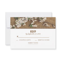 Rustikale RSVP-Karten für Hochzeiten in einem Land