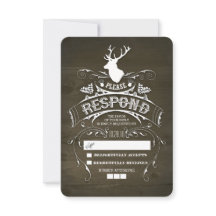 Rustikale RSVP-Karten für Hochzeiten von Hirschen