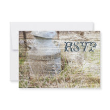 Rustikale RSVP-Karten für Holzbaumholz