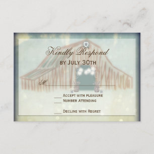 Rustikale RSVP-Karten RSVP Karte