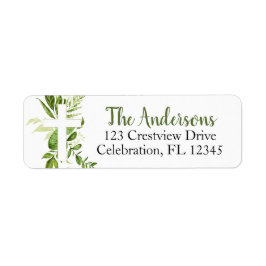 Rustikale Rücksendeadresse für Grünpflanzen