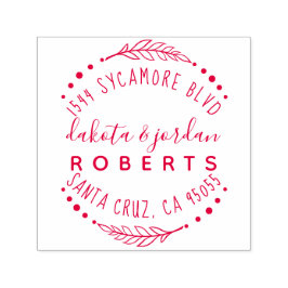 Rustikale Rücksendeadresse mit Handschrift Permastempel