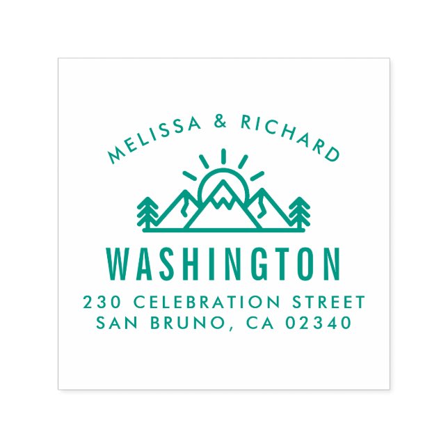 Rustikale Rücksendeadresse Permastempel (Design)