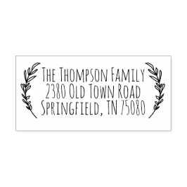 Rustikale Rücksendeadresse, selbstgefällige Briefm Permastempel