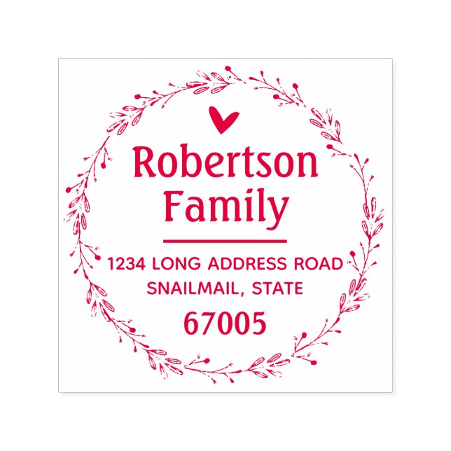 Rustikale Rücksendeadresse von Hand Permastempel (Design)