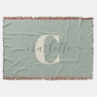 Rustikale Sage Green Personalisiert Name Mit Monog
