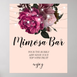 Rustikale Saitenleuchten Brautparty mimosa Bar P Poster
