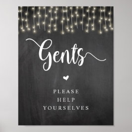 Rustikale Saitenleuchten, Halbpension, Gents, Wasc Poster