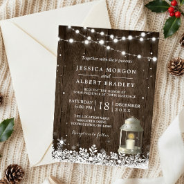 Rustikale Saitenlichter Weiße Laternenwinterssonne Einladung