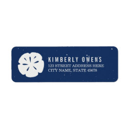 Rustikale Sand-Dollar-Rücksendeadressen-Aufkleber 