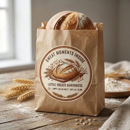 Rustikale Sauerteig-Brot-Verpackung für hausgemach Runder Aufkleber
